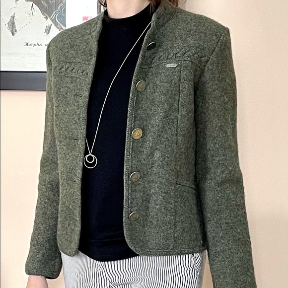 Vintage Boos sweater cardigan dark green - Picture 1 of 7